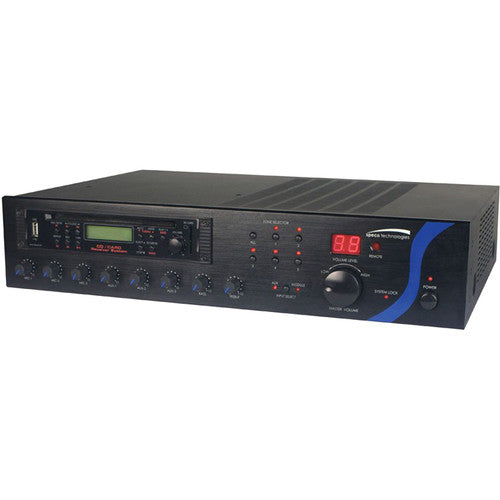 Speco Technologies PBM120AU Public Address Amplifier with Tuner, CD, and USB